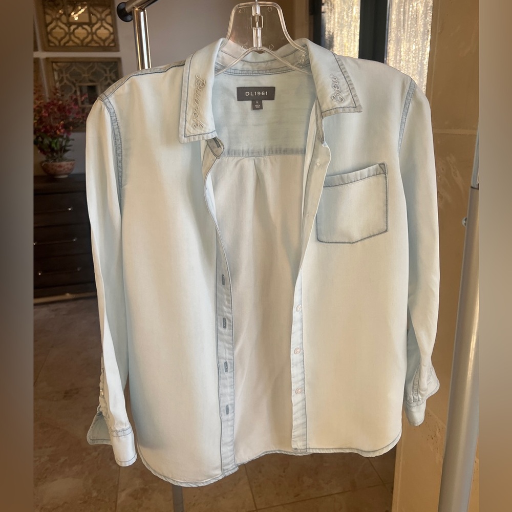 DL1961 Blouse Girls Light Blue - Medium